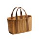 thumbnail image 3 of Cesta tejida a mano, decorativa, ligera, versátil, cesta de la compra sencilla, cesta de flores para acampar, compras, jardinería en interiores y exte Medio, 3 of 8
