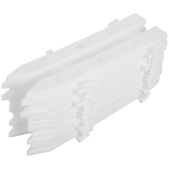 AURARMLET White Plastic Picket Garden Fence 15 Pieces Outdoor Yard Decoration