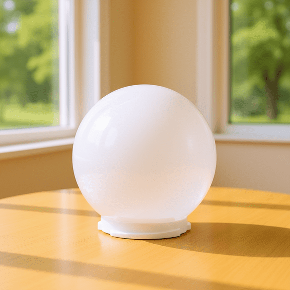 Alasum White Acrylic Outdoor Lampshade Globe Light Cover for Lamp Post and Pendant Fixtures