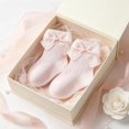 thumbnail image 4 of Miaouyo Toddler Baby Girl Crew Socks Soft Breathable Lace Ruffle Bow Princess Socks, 4 of 8