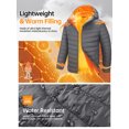 thumbnail image 2 of GEO-THERM Mens Lightweight Puffer Jacket with Hood Warm Quilted Winter Jacket Casual Thermal Insulated Coat for Ski Travel, 2 of 7