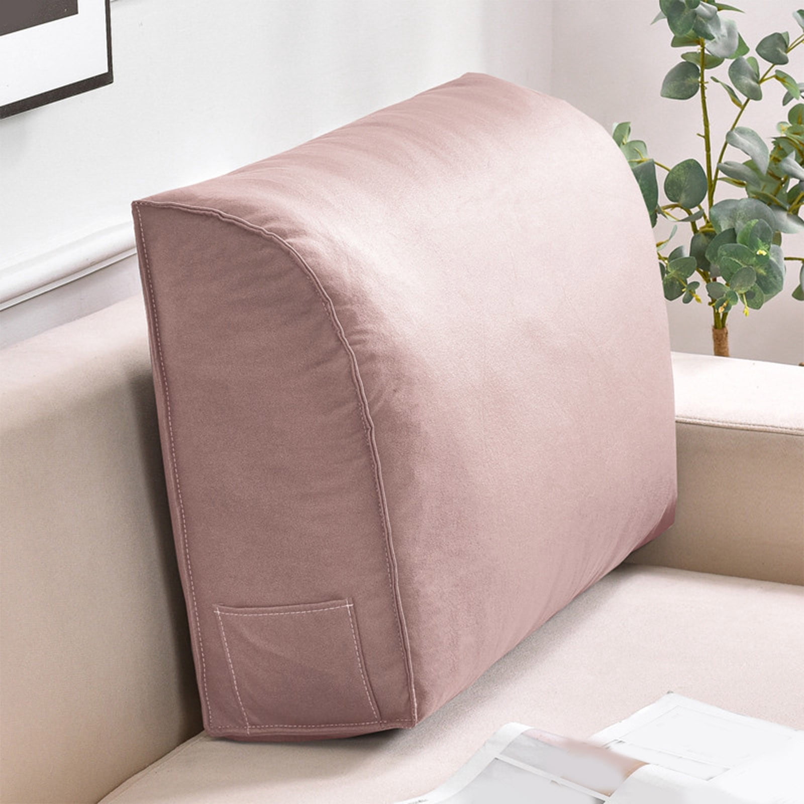 Extra Thick Wedge Back Cushion for Sofa and Bed, Orthopedic Lumbar Support Pillow with Removable Cover, Reading Headboard Pillow for Living Room, Waist Neck Back Pain Relief Comfort