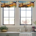 thumbnail image 4 of LALILO Kitchen Curtain Valance Dragonfly Brown Forest Small Rod Pocket Window Curtain 52"x 18" Set of 2, 4 of 7