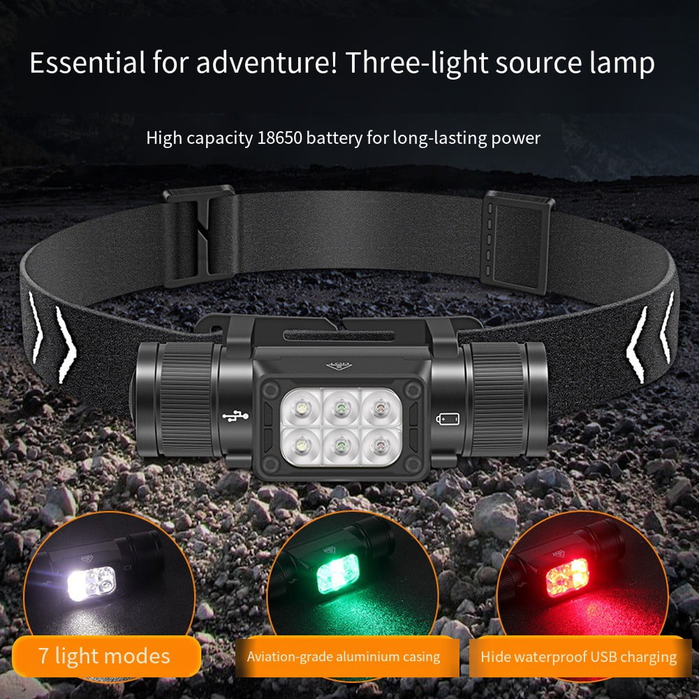 Powerful Headlamp Rechargesble Headlight Waterproof Camping Fishing Head Torch