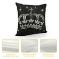 thumbnail image 4 of HENGT Throw Pillow Cover with Insert - Decorative Cushion Covers Case Luxury Home Pillowcase for Sofa Bedroom Couch Chair - Square  Black, 4 of 5