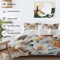 thumbnail image 4 of Flower Floral Bedding 3 Piece Duvet Cover Set California King, Lily Budding Plant Botanicals Blossom Soft Microfiber Comforter Cover with Zipper Closure & Pillowcases, FadeResistant Quilt Cover, 4 of 9