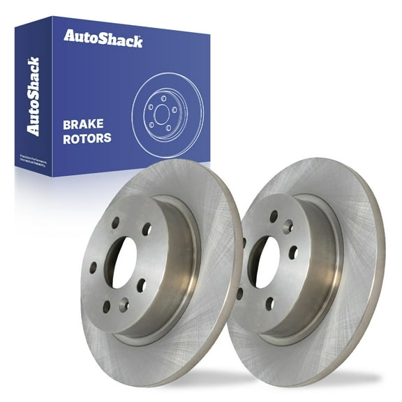 AutoShack Rear Solid Brake Rotors 2-PC Set Replacement for 2010-2015 Chevrolet Cruze 2013-2022 Buick Encore 2013-2022 Chevrolet Trax 10.55" (268 mm)