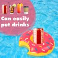 thumbnail image 2 of Water Inflatable Cup Holder Donut Floating Coaster for Swimming Pool Party Decor (Pink), 2 of 6