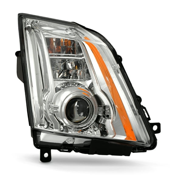 AKKON - Fits 2008-2014 Cadillac CTS LED Running [HID/Xenon] w/ AFS Projector Chrome Headlight Passenger Right Side Replacement