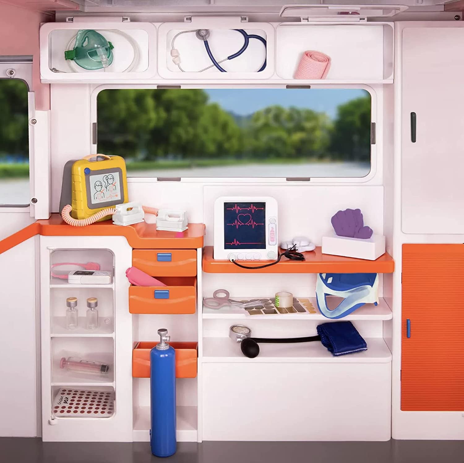 Our Generation Rescue Ambulance Playset with Electronics for 18" Dolls