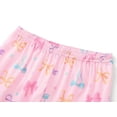 thumbnail image 5 of Topgal Satin Summer Pajamas for Little & Big Girls Silky Button Down 2PC Pink & Colour Bows Pjs Jammie Set Size 10, 5 of 7