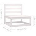 thumbnail image 2 of vidaXL 3 Piece Patio Lounge Set with Cushions White Solid Wood Pine, 2 of 11