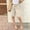Beige, variant on Girls Bermuda Shorts Lightweight Adjustable Strip Baggy Fit Summer Casual Sports Shorts Pink 8