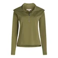 thumbnail image 4 of Free Assembly Women's and Women's Plus Half Zip Pullover Sweatshirt, Sizes XS-4X, 4 of 5