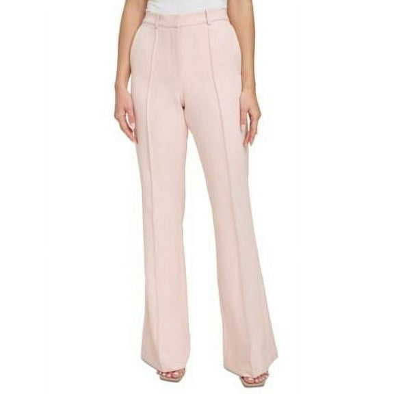 DKNY Petite Front Seamed Wide-Leg P Pale Blush 16P