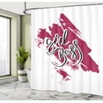 thumbnail image 5 of Ambesonne Girl Slogan Shower Curtain, Wording on Paint Stroke, 69"Wx70"L, Raspberry Black, 5 of 5