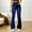 Dark blue, variant on BLOCLOALO Wide Leg Jeans Flare Jeans Denim Pants High Waisted Pants Stretch Pants Loose Solid Color Slim Fit Pants with Pockets Elastic Pants for Women Women's Trousers Women's Athletic Pants Black L