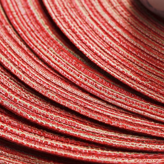 WHAMVOX Red Antislip Woven Cotton Placemats for Dining Use Great for Daily Table Decor 35cm Round