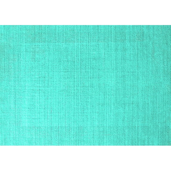 Ahgly Company Indoor Rectangle Oriental Turquoise Blue Industrial Area Rugs, 2' x 5'