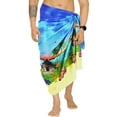 thumbnail image 2 of LA LEELA Men's Swim Bath Trunk Swimsuit Regular Surfing Swimwear Sarong Long Pareo Beach Wrap One Size Sky, Holiday Summer Vacation Party, 2 of 5