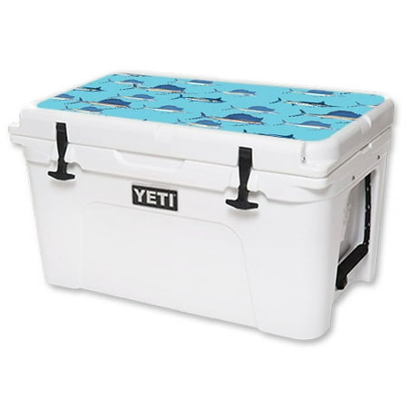 Skin For YETI Tundra 45 qt Cooler Lid – Billfish Stripes | MightySkins Protective, Durable, and Unique Vinyl Decal wrap cover | Easy To Apply, Remove, and Change Styles | Made in the