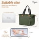 thumbnail image 5 of Bolsa de pañales para bebés Tonyeee, grande, impermeable, verde oscuro, 5 of 7