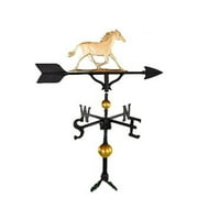 Montague Metal Products WV-374-GB 300 Series 32 In. Deluxe Gold Horse Weathervane