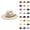Beige, variant on Fedora Sun Hat for Men and Women – Wool‑Trim Wide Brim Sun Hat with Belt, UV Protection Fedora Beach Hat for Travel, Festival, Outdoor Events and Garden