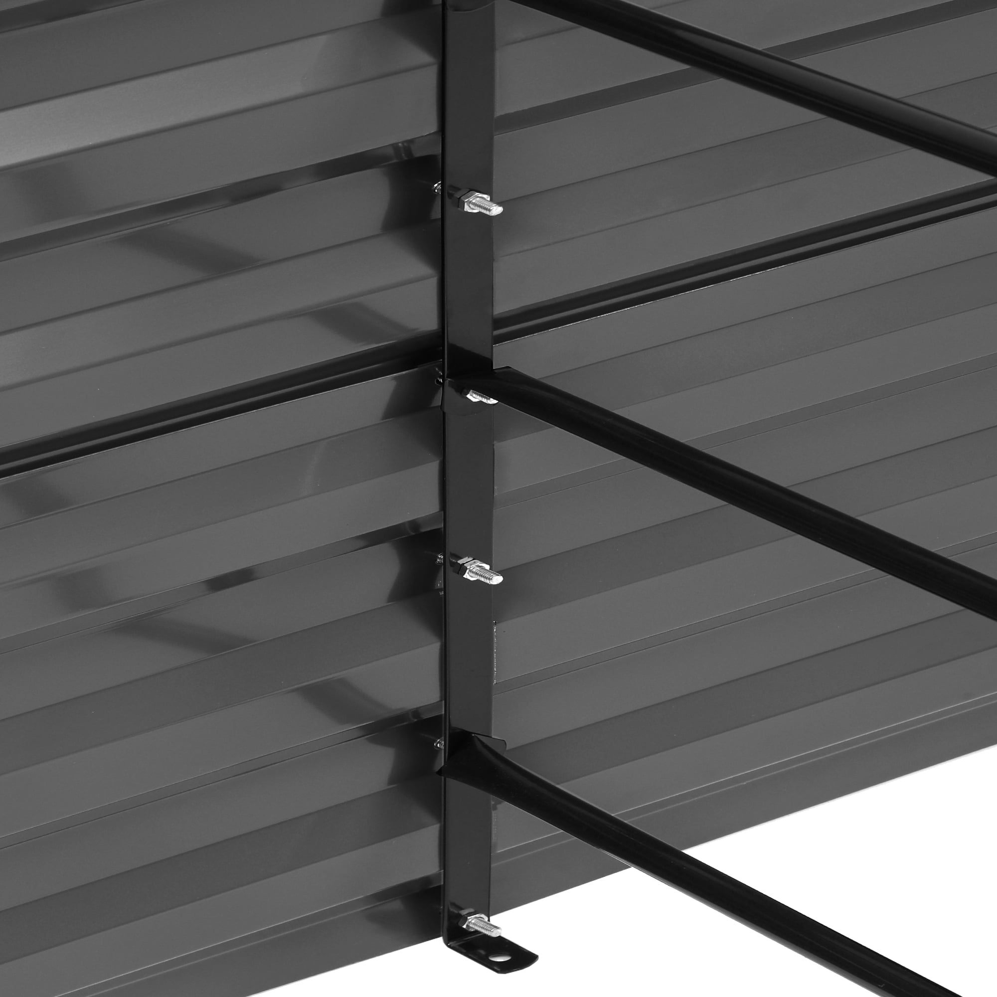 Uforic 6ftx3ftx2ft Large Raised Garden Bed Kit,Outdoor Galvanized Metal Patio Planter Box with Safety Rubber & Gloves, for Vegetables Flowers,Thickness 0.14 inches,Black