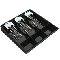 Toyandona Money Tray Cash Drawer Organizer with Metal Clips and Multiple Compartments for Restaurant Use