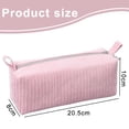thumbnail image 2 of Hukapapa Bolsa de cosméticos de pana para niñas, bolsa de cosméticos simple, billetera de almacenamiento portátil diaria, color rosa, 2 of 5