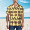 thumbnail image 5 of Uemuo Bohemia Printed Regular Fit Short Sleeve Casual Hawaiian Shirt for Men,Aloha shirt,Tropical shirt,Floral print shirt,Vacation Beach shirt-Large, 5 of 9