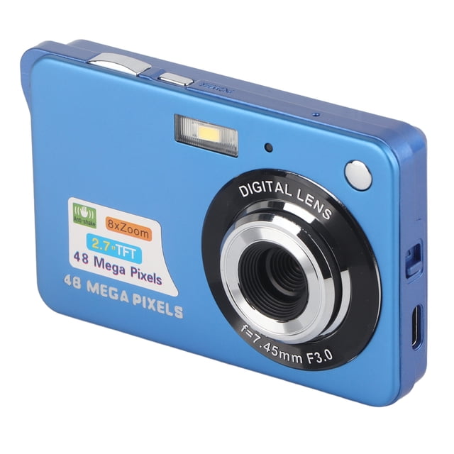 Cámara Digital 48MP 4K Mini Cámara Con Zoom 8x Digital Y Batería Recargable, Pantalla LCD De 2.7 Pulgadas, Tarjeta SD De 32 GB, Cámara De Bolsillo Para Niños Y Adultos,