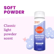 Lume Whole Body Women’s Deodorant - Trial Size Spray Deodorant - Aluminum Free - Soft Powder - 1.0oz