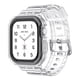 thumbnail image 2 of KAIYANG Correa de reloj de TPU + funda para Apple Watch Series 10 de 42 mm con diseño integrado, marco negro transparente y multicolor, 2 of 5