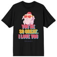 thumbnail image 5 of You're So Great I Love You Friends Quote Men's Black Graphic Tee-S, 5 of 6
