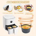thumbnail image 3 of 6 Piezas Molde Silicona para Freidora Aire Molde para Huevos Reutilizable Antiadherente Molde para Morder Huevos Molde para Muffins Tazas para Huevos Escalfados para Microondas, 3 of 5
