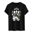 thumbnail image 5 of ZQUUVOU Men's T-Shirt Casual Short Sleeve Print Crew Neck Shirt (A-Black,S), 5 of 5