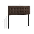 thumbnail image 4 of Emily Stain-Resistant Performance Velvet King Size Headboard in Chocolate Brown, 4 of 8