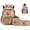 Kawaii Capybara-A, variant on Yuyamidu Blue Axolotl 17 Inch Kids School Backpack Set, 4 Piece Flap Backpack with Lunch Bag, Pencil Case and Water Bottle Holder, Lightweight 600D School Bag for Elementary and Middle School
