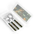thumbnail image 4 of Salouo Intellectual Frog Pond Pattern 3 Pieces Toddler Utensils, Kids Silverware Set Stainless Steel Utensils for Kids Children Safe Spoons Forks & Knife Dishwasher Safe, 4 of 8