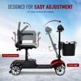 thumbnail image 4 of ATHOPE 4 Wheel Mobility Scooter for Seniors, 25 Miles Long Range Electric Folding Wheelchair for Travel, Adults, Elderly with Removable Battery Headlight Basket , Fits in Car Trunk, Red, 4 of 9