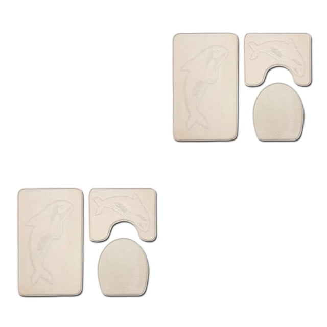kurtrusly 3pcs Absorbent Bathroom Mat Set For Luxurious Bathing Experience Anti-slip PJ210611-B001 2Set