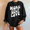 thumbnail image 4 of Sudadera Para Mujer Sudaderas de Otoño Estampado de Letras Cuello Redondo Suelto Manga Larga Jersey de Gran Tamaño de Lana Odeerbi ODB171646, 4 of 8