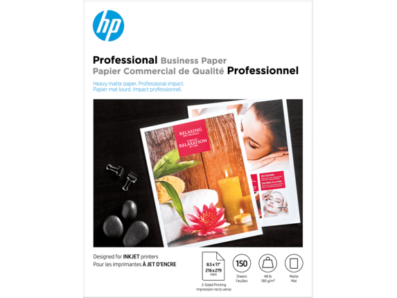 HP Professional Inkjet Matte 180 sht/Letter/8.5 x in - Walmart.com