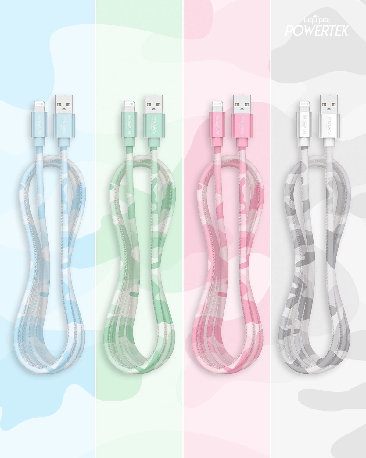Liquipel Lightning Cable Camo - Green
