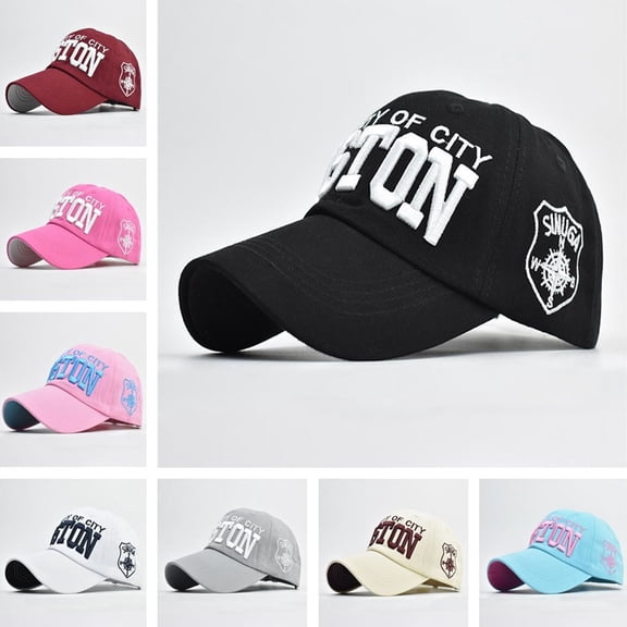 Summer Hot Sales Under $5 Blue Baseball Cap GIJNRIUIUA Men Hats Adjustable Letter Denim Cap Topee Baseball Distressed Embroidered Women Baseball Caps Bucket Hats