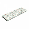 thumbnail image 1 of Botanical Bench Pad, Watercolor Style Beauty Petals Blossoming Spring Buds Leaves Summer, HR Foam Cushion with Decorative Fabric Cover, 45" x 15" x 2", Salmon and Reseda Green, by Ambesonne, 1 of 3