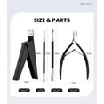 thumbnail image 3 of MelodySusie Acrylic Nail Clippers Set with Cuticle Trimmer and Dual-Ended Pusher, 4-Piece Stainless Steel Acrylic Nail Cutter Set, 3 of 8
