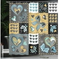 thumbnail image 4 of Ambesonne Butterfly Shower Curtain, Butterfly Heart Retro, 69"Wx70"L, Multicolor, 4 of 5